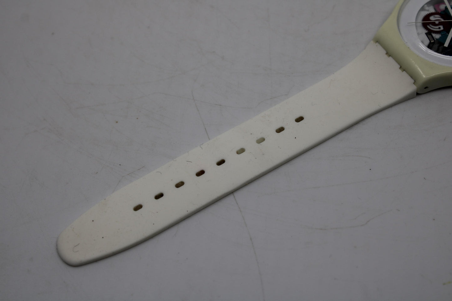 Swatch Watch 41mm New Gent 'White Lacquered' SUOW100, Original strap, Working 100% Nice, Used Condition