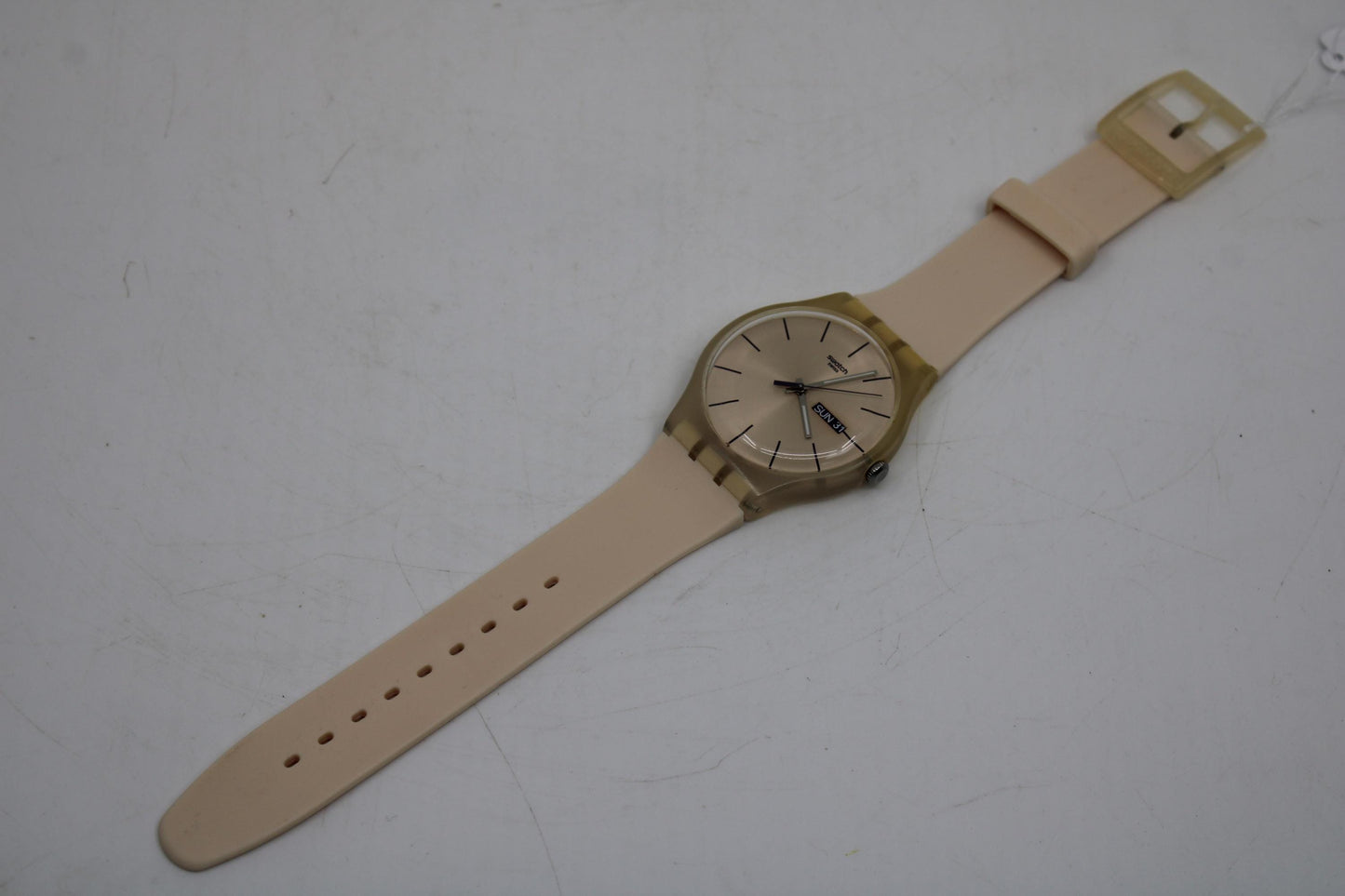 Swatch Watch 41mm New Gent 'Rose Rebel' SUOT700, Original strap, Working 100% Nice, Used Condition