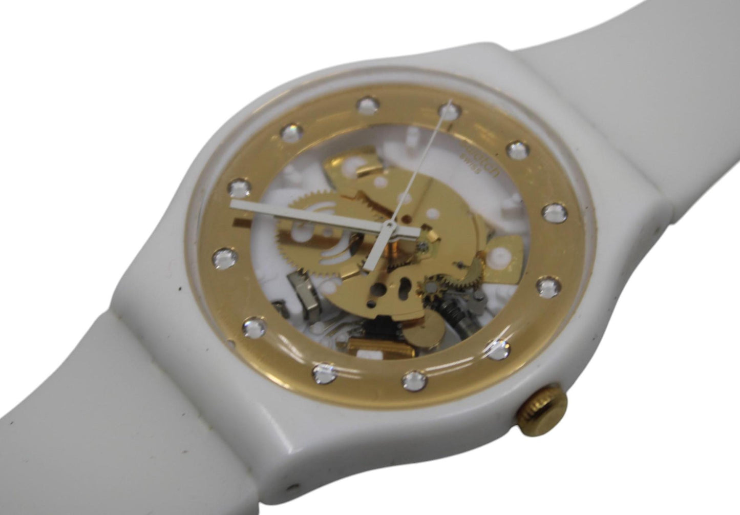 This is a nice vintage 41mm New Gents Swatch model name Sunray Glam, model number SUOZ148