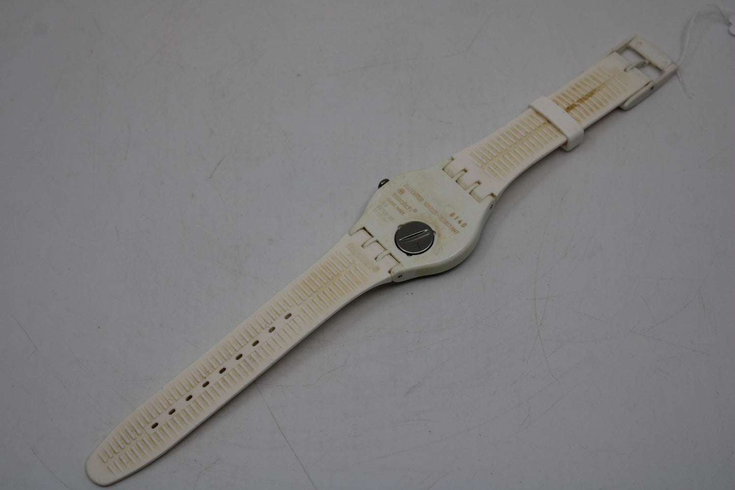 Swatch Watch 41mm New Gent 'White Lacquered' SUOW100, Original strap, Working 100% Very Nice, Used Condition