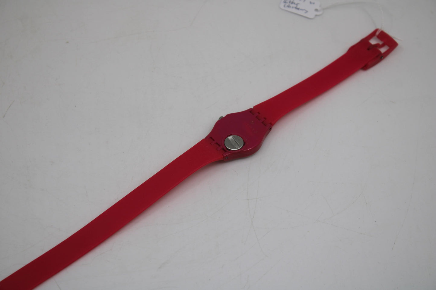 Bitter Cranberry Vintage ladies Swatch, LR124, NO box, working 100%, original long, double wrap strap