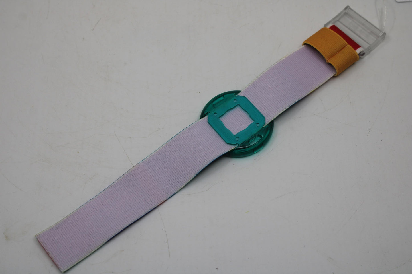 1993 MINT Vintage Pop Swatch Strap + Ring, 'Phantasy Waves', PWK143, PopSwatch, very rare