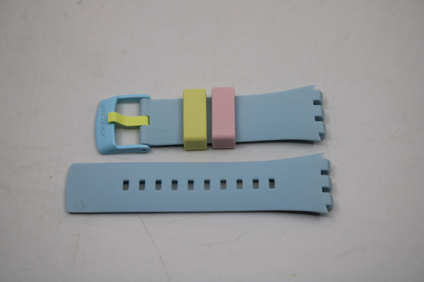 Vintage Swatch Touch Digital strap, unused, never worn, 22mm, 'Pastis', SURW114