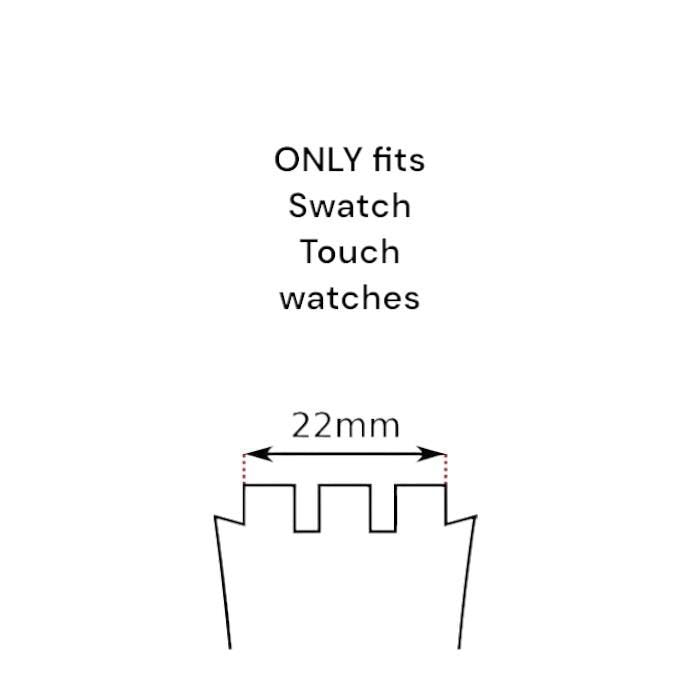 Vintage Swatch Touch Digital strap, unused, never worn, 22mm, 'Quadri-Code', SURP103