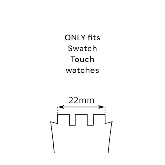 Vintage Swatch Touch Digital strap, unused, never worn, 22mm, 'Pastis', SURW114