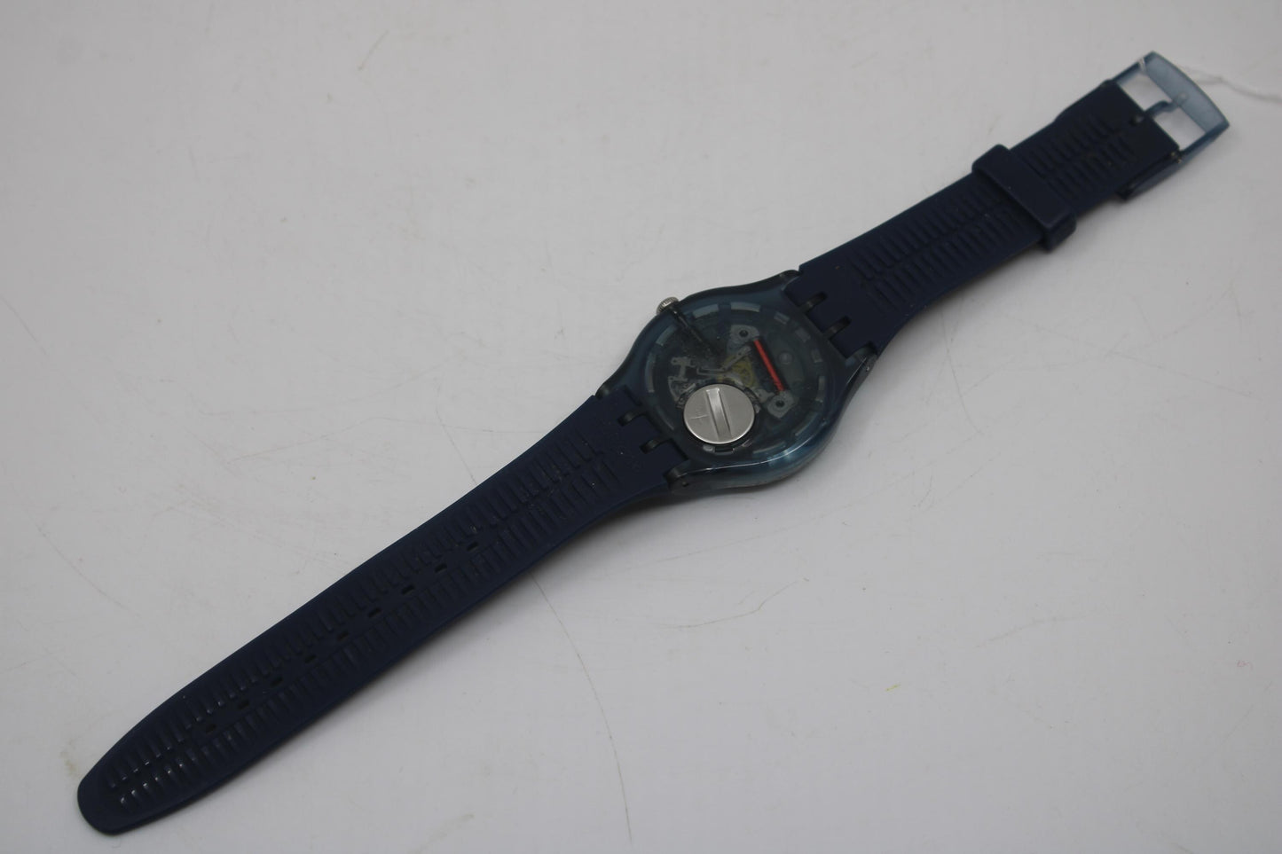Vintage New Gents 41mm Swatch 'Blue Rebel' SUON700, in good condition, working fine with the original strap