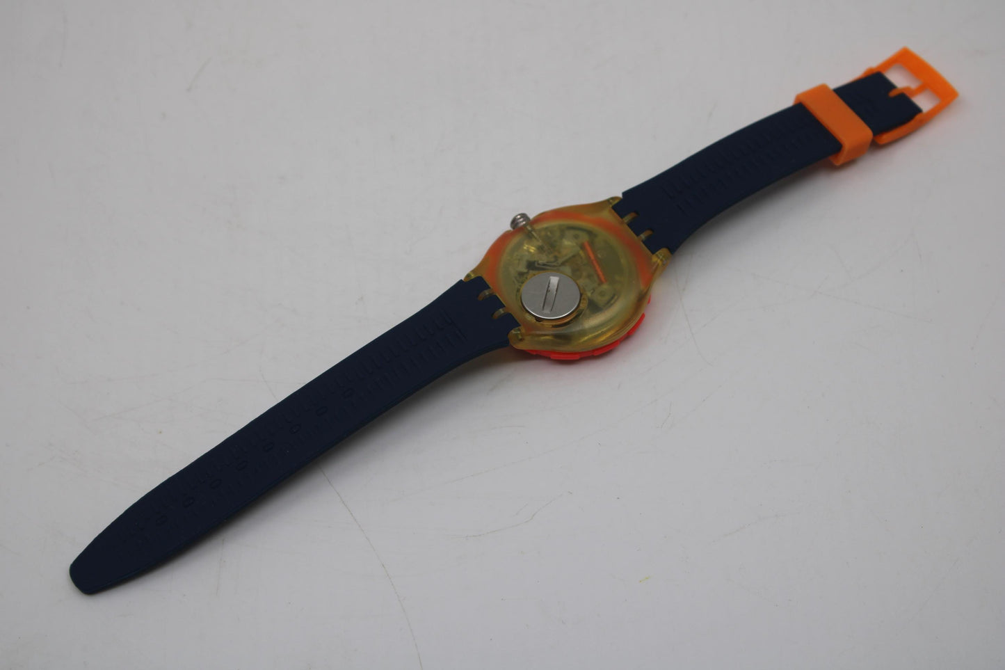 1989/1990 FIRST YEAR Scuba SDK100 'Deep Blue', vintage Swatch, nice used condition, new silicone strap, working fine