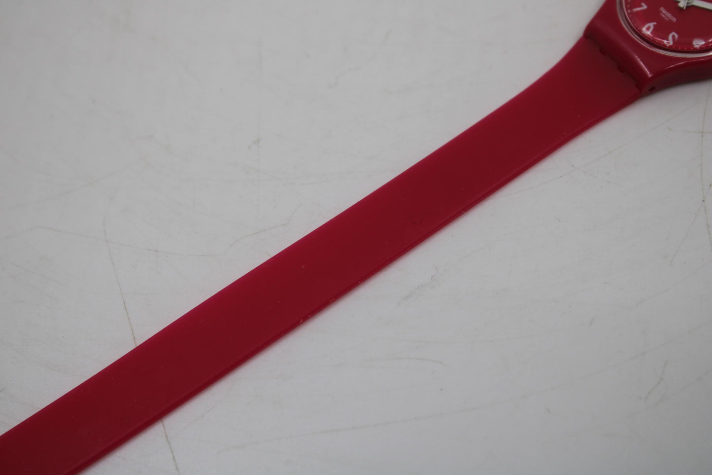 Pink Berry Vintage 25mm ladies Swatch, LR123, NO box, working 100%, original long, double wrap strap