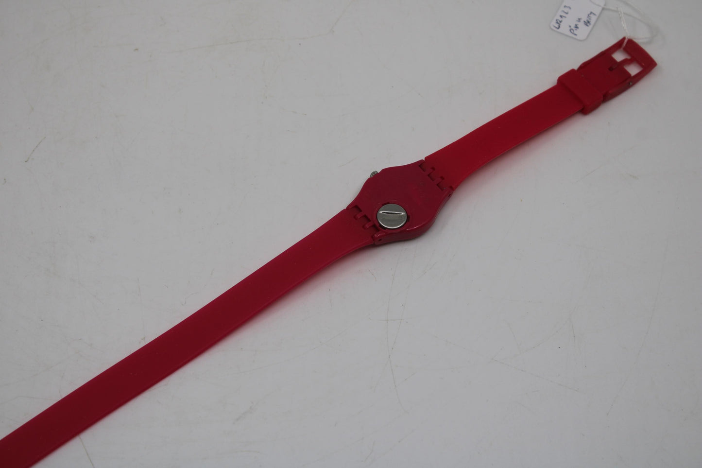 Pink Berry Vintage 25mm ladies Swatch, LR123, NO box, working 100%, original long, double wrap strap