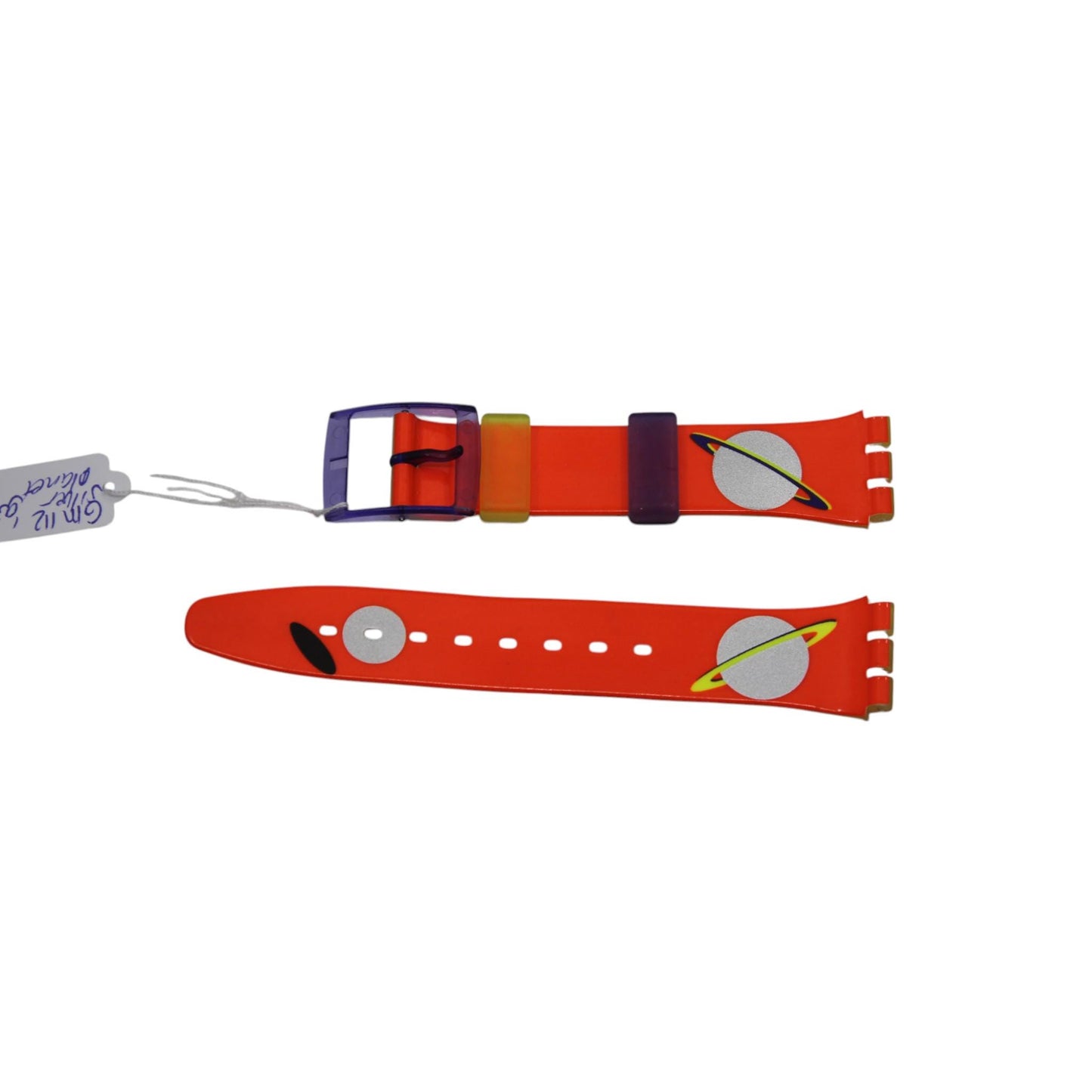 1993, Vintage Swatch Strap, 'Silver Planet', GM112, Gents, New Old Stock, unwearable, for display only