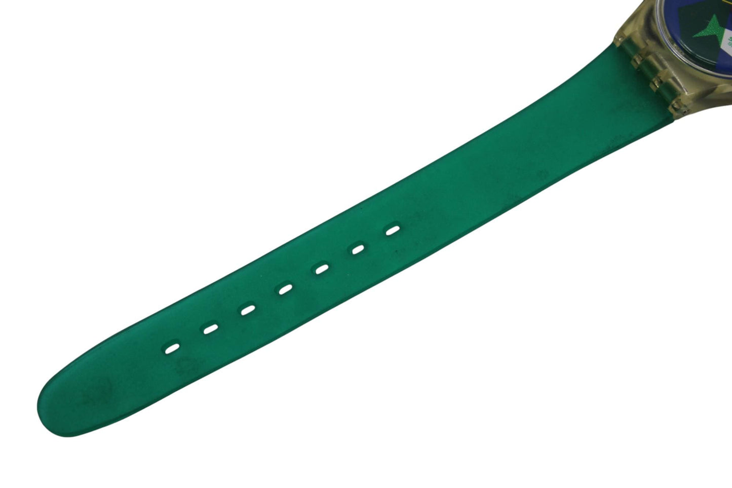 1986, Lady Swatch, 'Aqua Dream' , LK100, No Box, with new, non-original strap, working fine