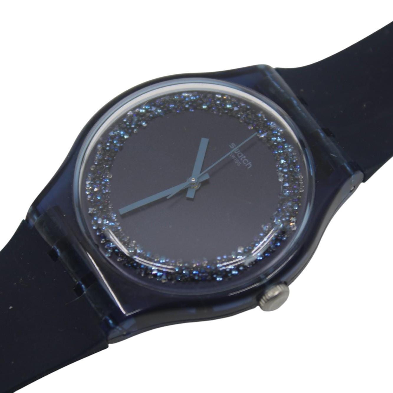 Swatch Watch New Gent 'Blue Sparkles' SUON134, Working fine, Near Mint Condition