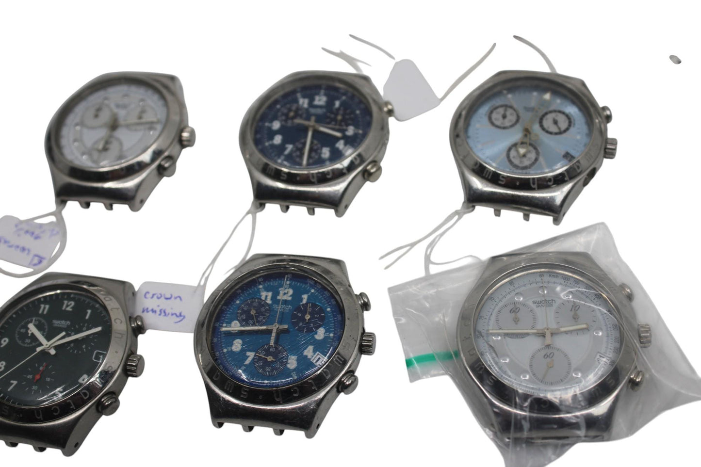 Irony Chrono Swatch watch, 17 pieces, FoR PaRTS oNLY, Not Working, what you see is what you get