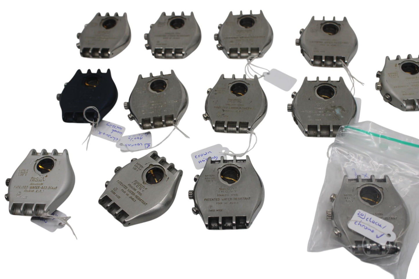Irony Chrono Swatch watch, 17 pieces, FoR PaRTS oNLY, Not Working, what you see is what you get