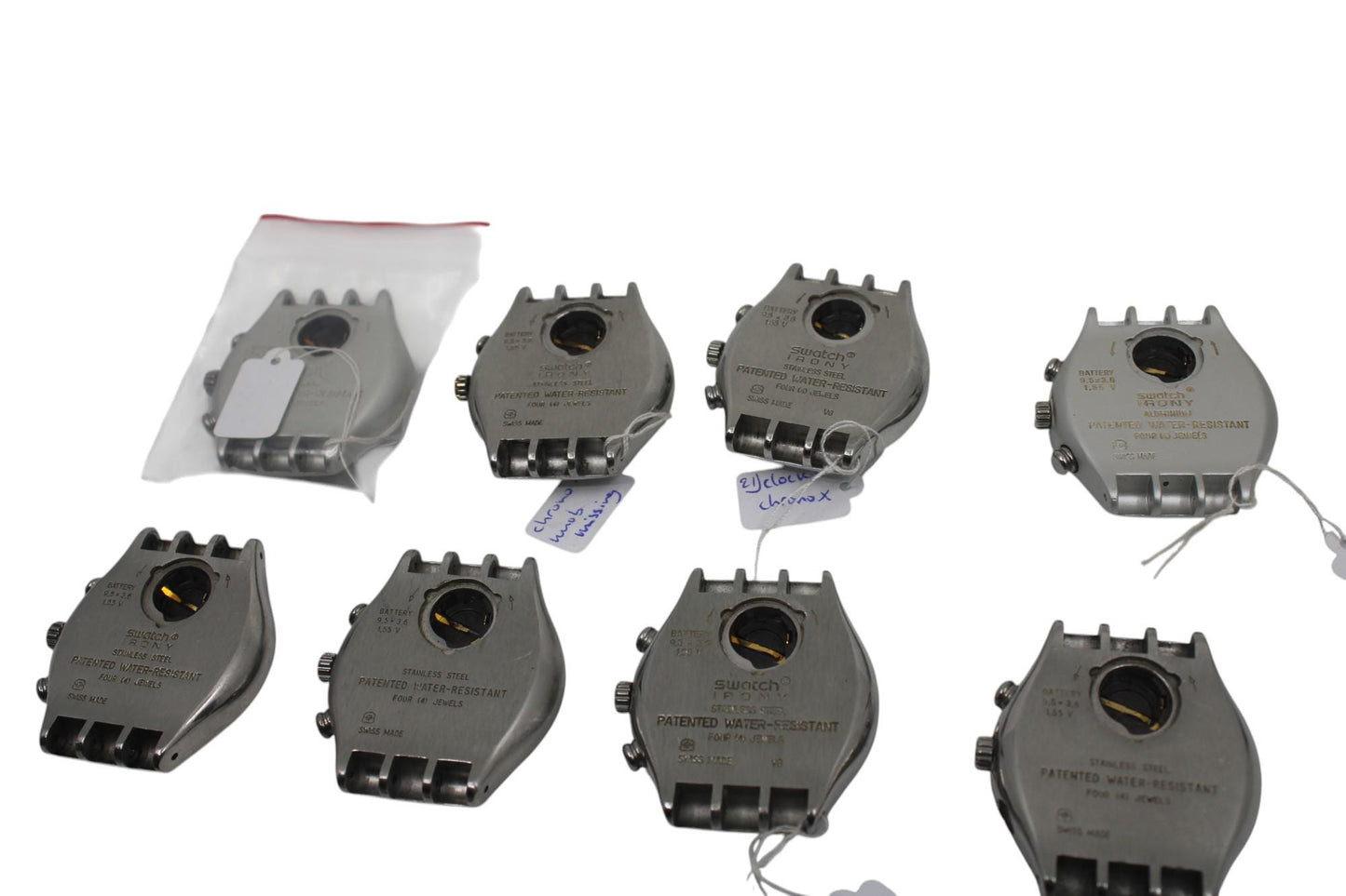 Irony Chrono Swatch watch, 17 pieces, FoR PaRTS oNLY, Not Working, what you see is what you get
