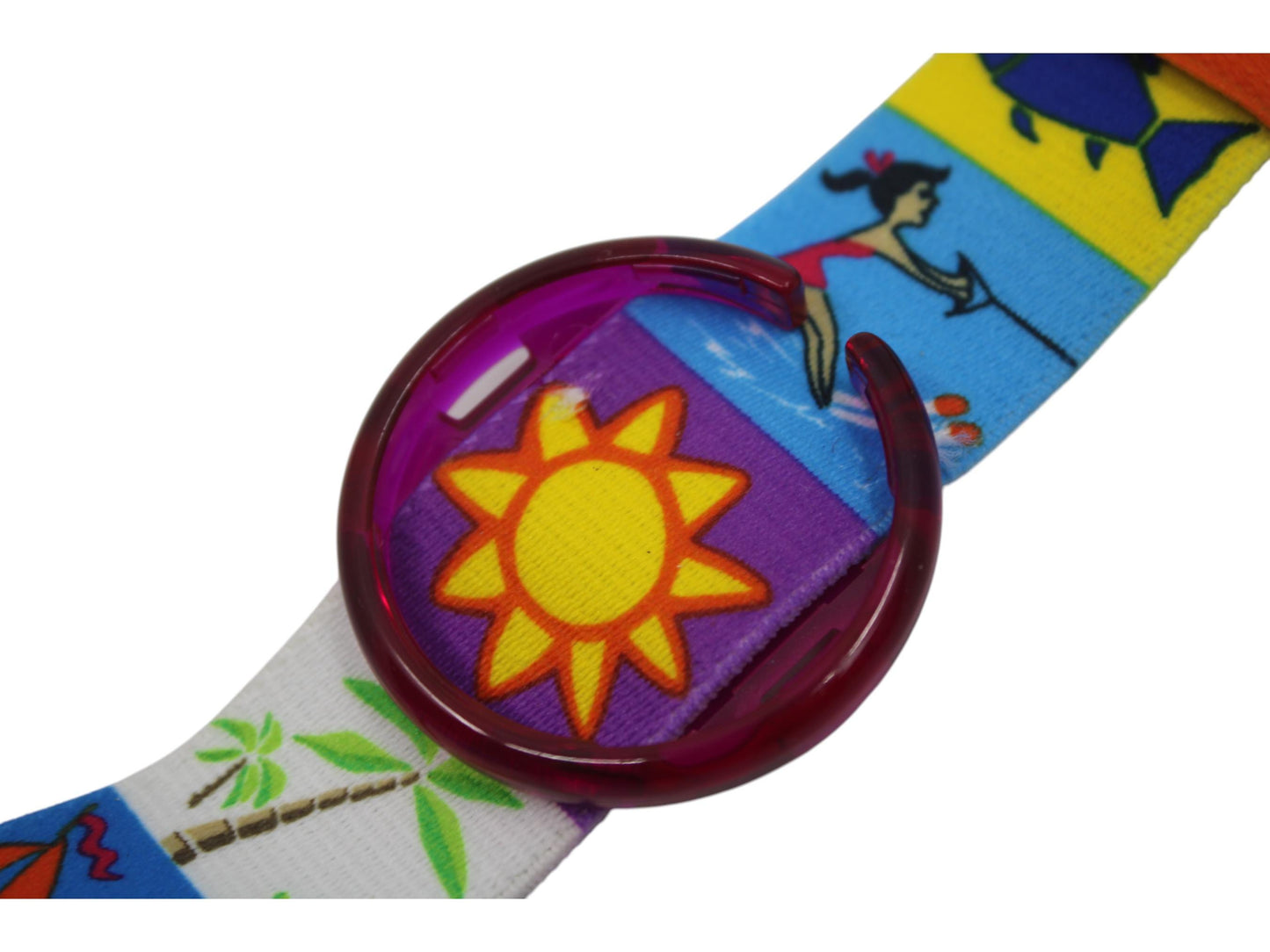 1994, Swatch, PopSwatch, 'Beach Cafe', PWK195, With strap and With popring, working 100%, BRANDNEW, Never Worn, Shop Dummy, Read description