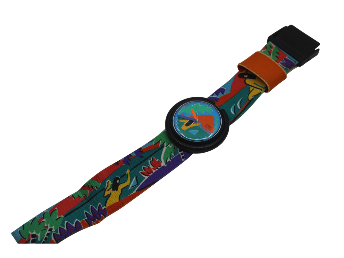 1990, EARLY PopSwatch, 'Aloha', PWBB141, good, used condition, working 100%