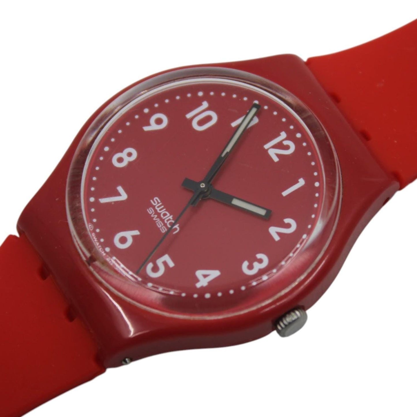 Vintage Gents Swatch 'Cherry Berry' GR154, in good, original condition, working fine NON-original strap