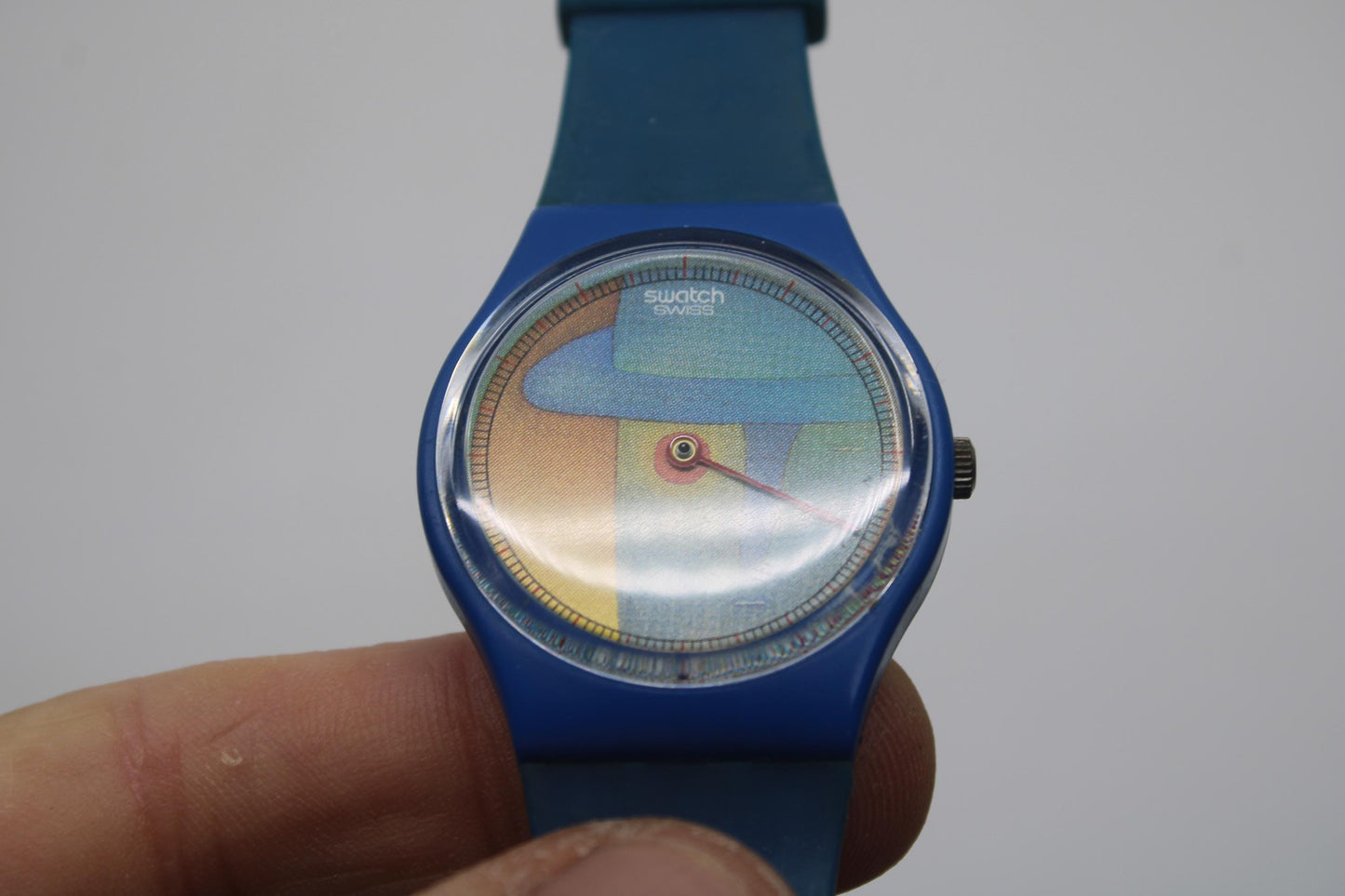 Limited Edition Swatch Folon 'Voir', GZ109, very rare and in beautiful nice, used condition with new strap