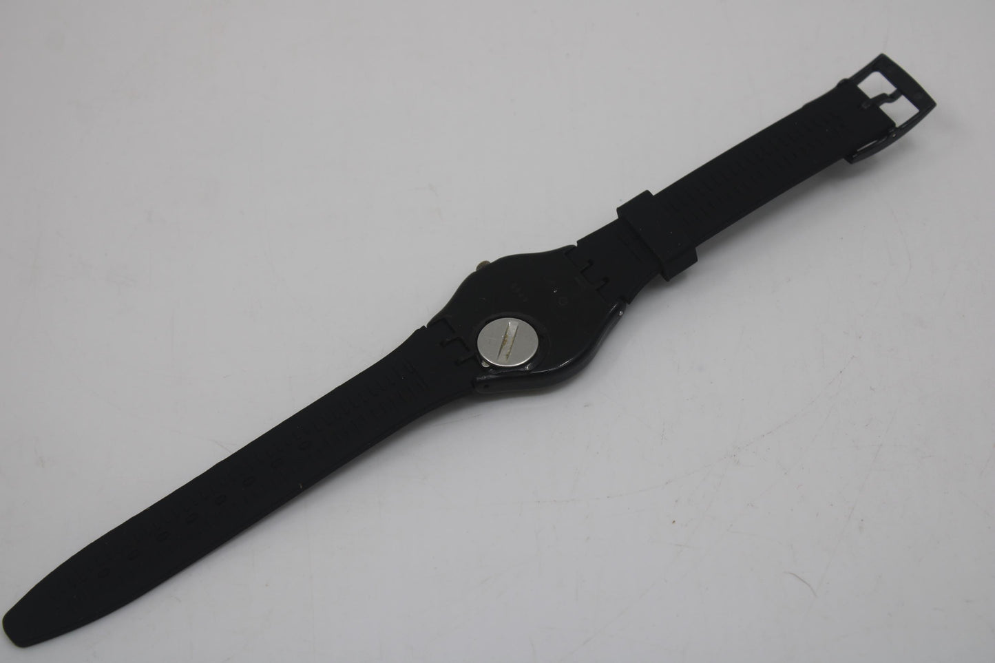 Vintage 17mm Gents Swatch, 'Trash', GB154, 1993, rough condition, working fine, brandnew strap, READ description