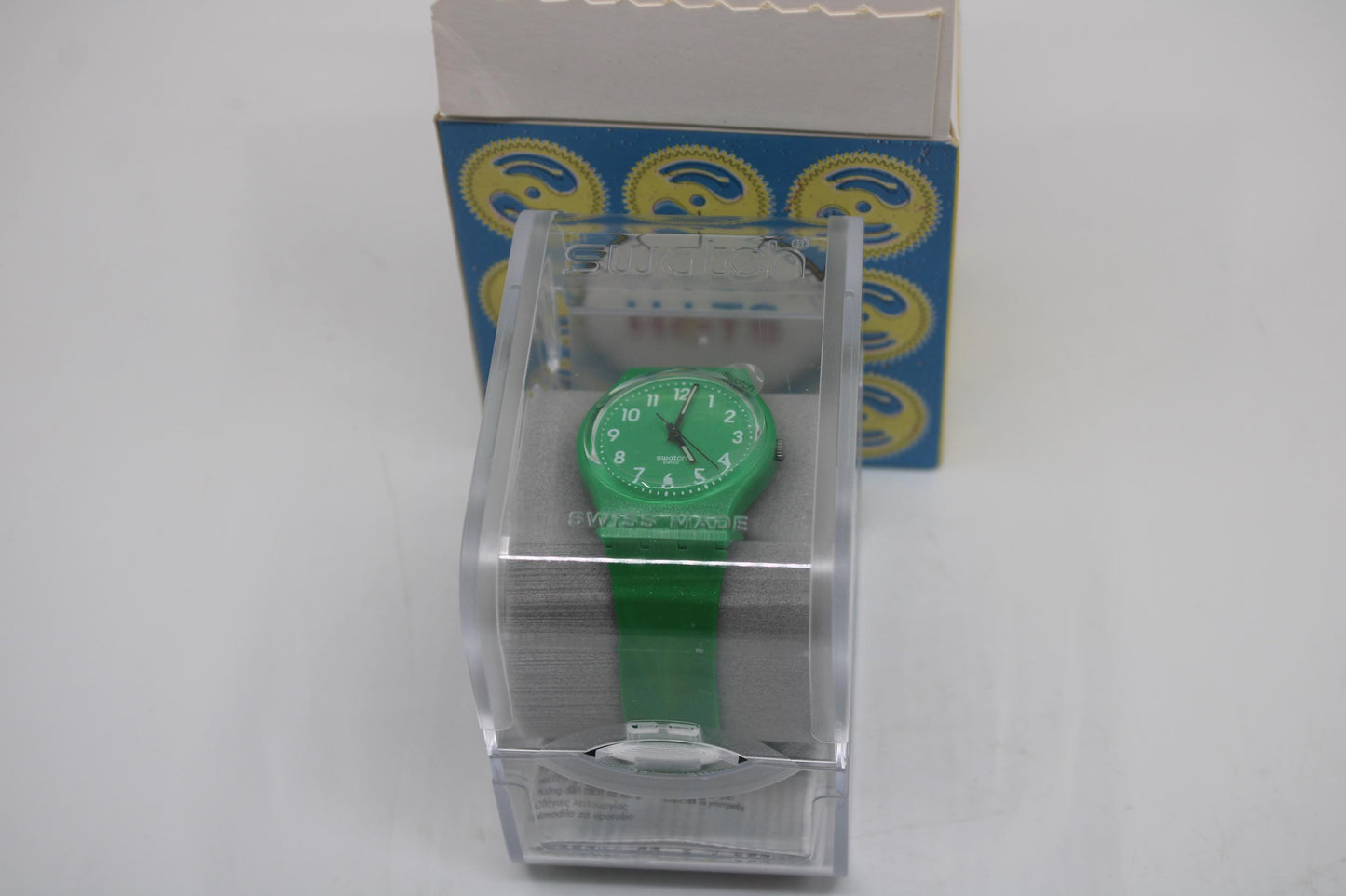 Vintage Gents Swatch 'Flaky Green' GG212, NEW OLD STOCK, Never Worn, working fine with original strap