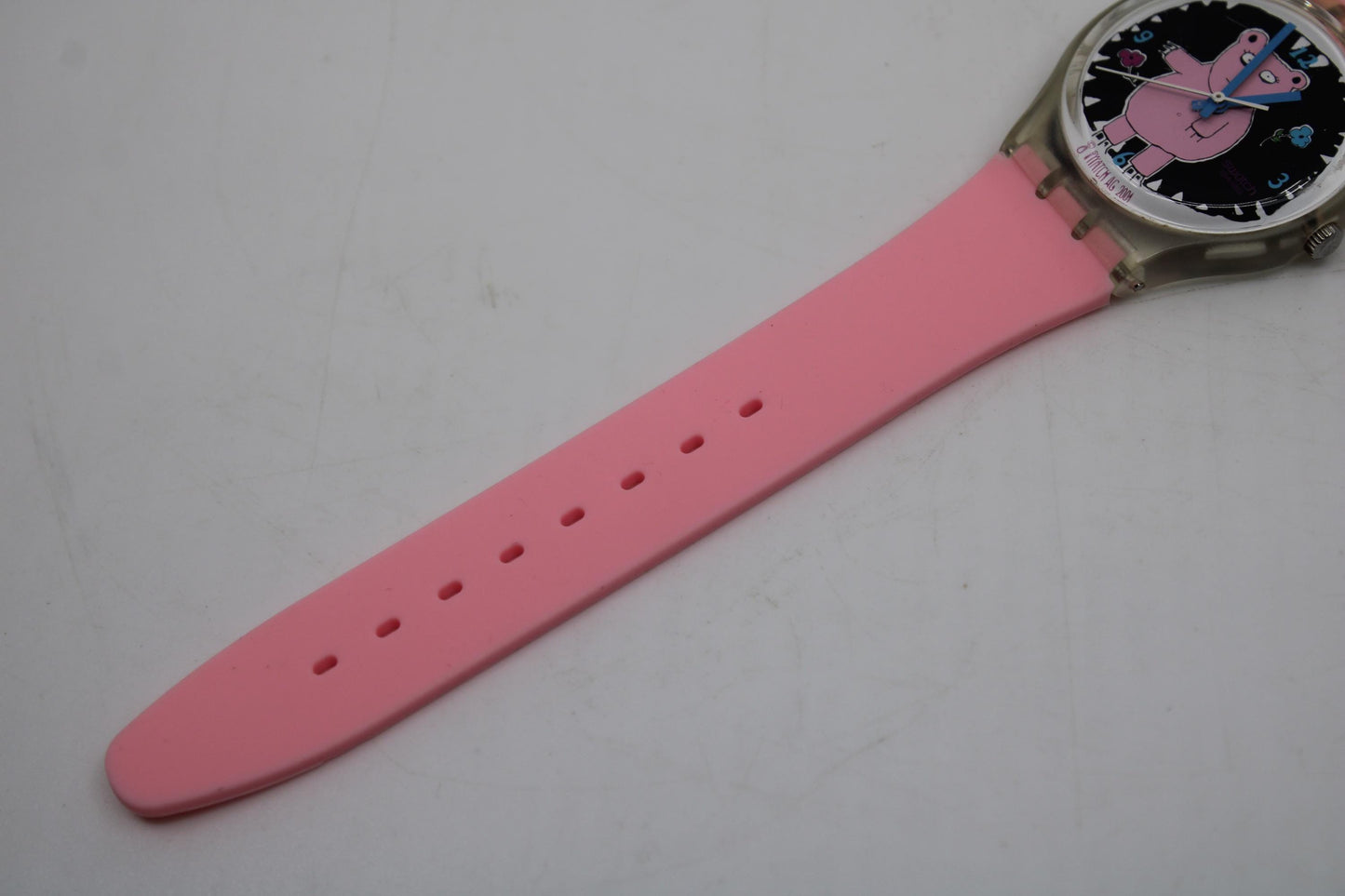 Vintage Gents Swatch, 'Piggy the Bear', GK367, NO box, In VERY NICE Condition, New Strap, Working fine