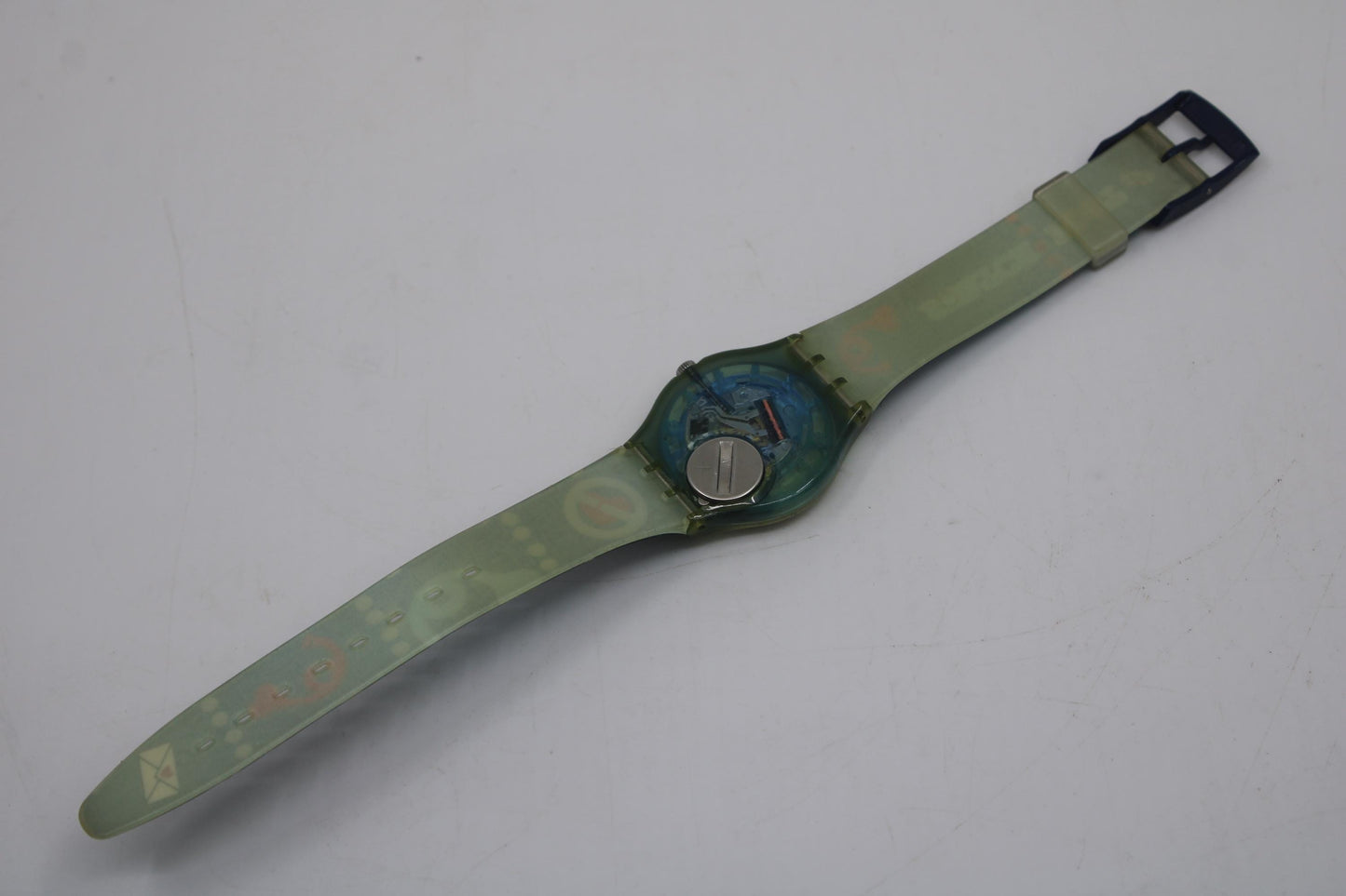 Vintage Gents Valentines Swatch, 'Heartbeat', GN187, Near Mint Condition, working fine, with original strap, READ DESCRIPTION