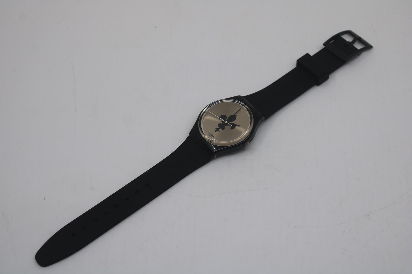 1989 Swatch Gents 'Lucretia' GB126, 100% working, NICE, used condition with brand-new strap