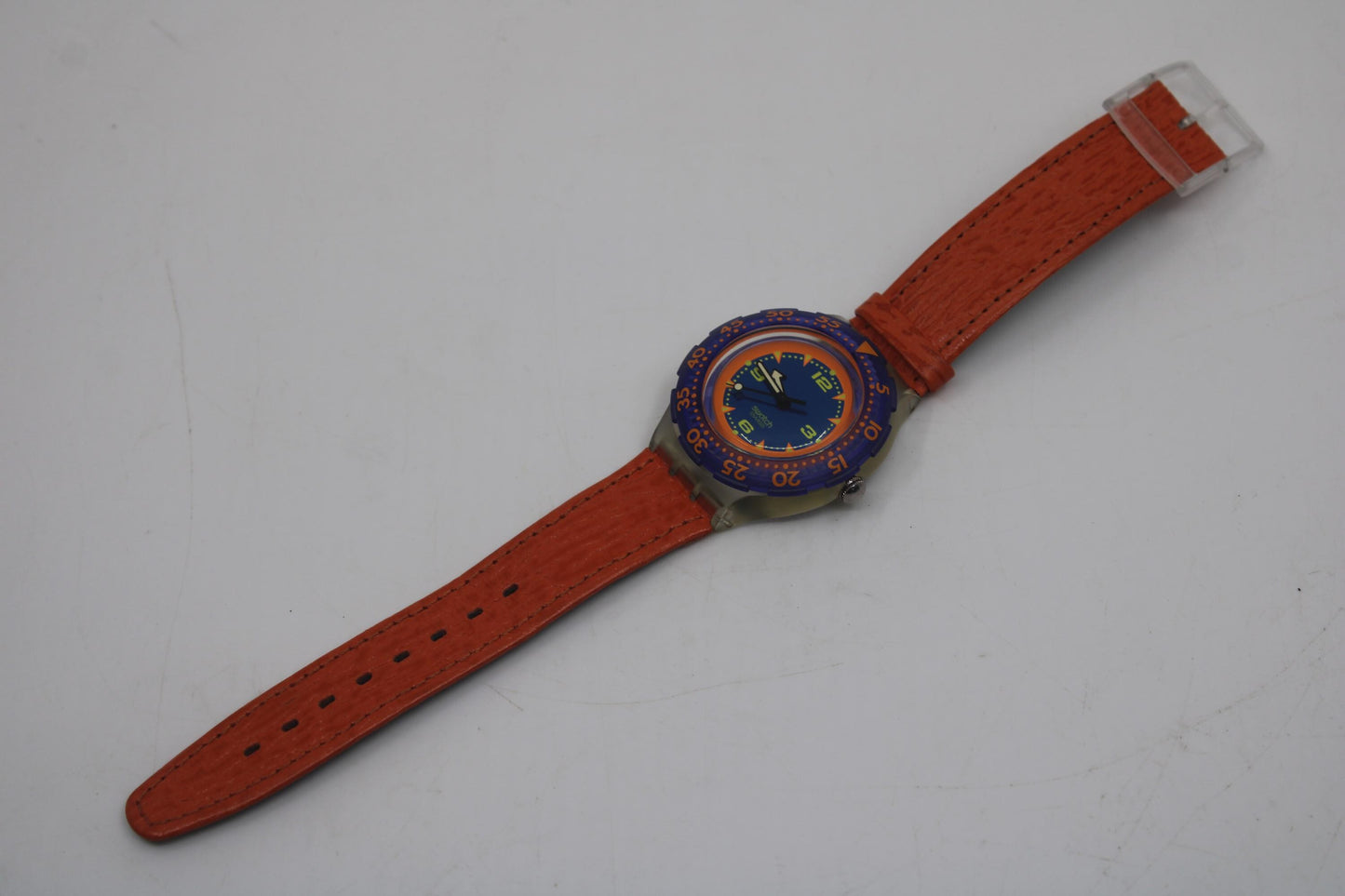 1992 Scuba SDK106 'Red Island', vintage Swatch, MINT condition, original strap, working fine