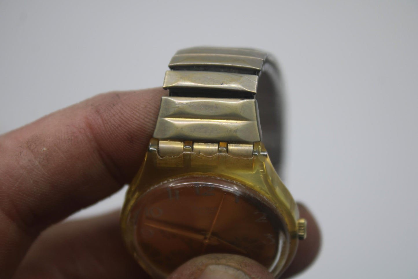 Vintage Gents Swatch, 'Fiori d'Amore', GK381, In MUCH Used Condition, Working fine, NO Box