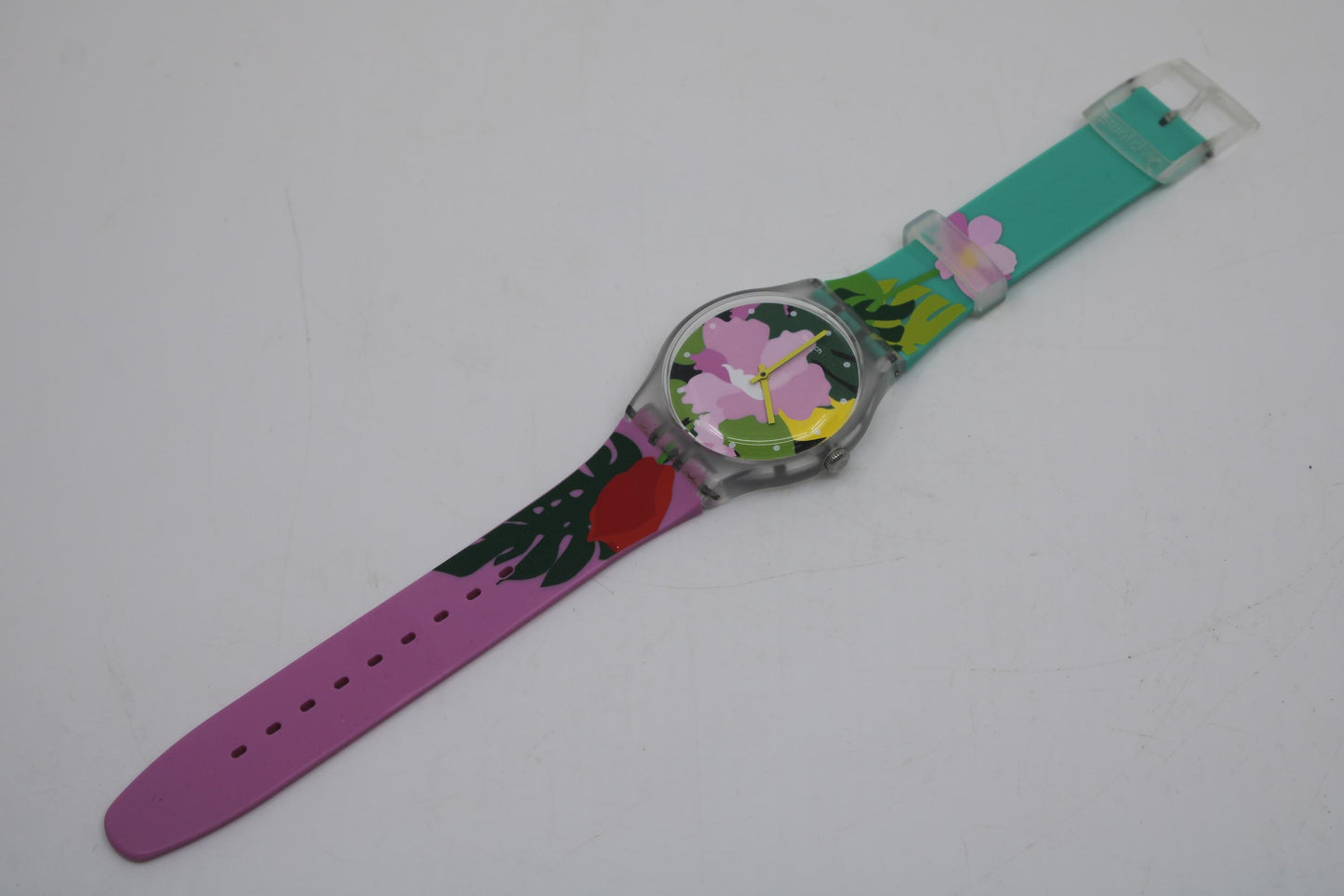 Swatch Watch New Gent 'Tropical Garden' SUOK132, Near Mint Condition, Working fine
