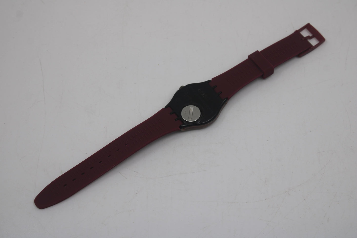1990 Vintage Gents Swatch 'Bookey's Bet' GX118, in used condition with CRACKED crystal