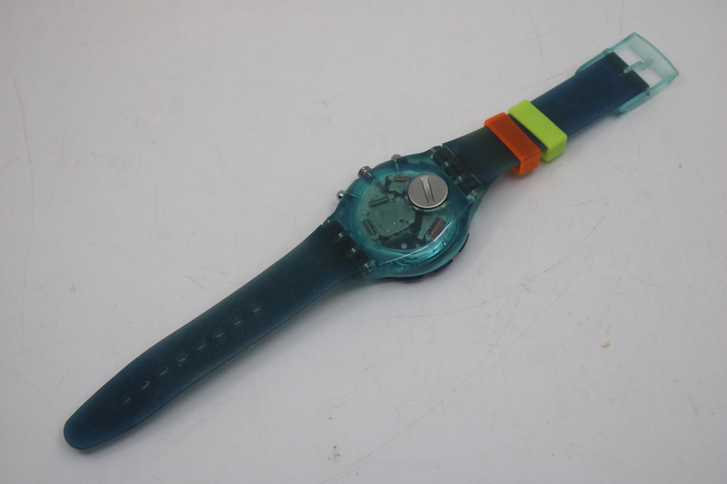 Vintage Swatch Aqua-Chrono Scuba 'Big Blue' SBN101, near mint condition, clock working fine