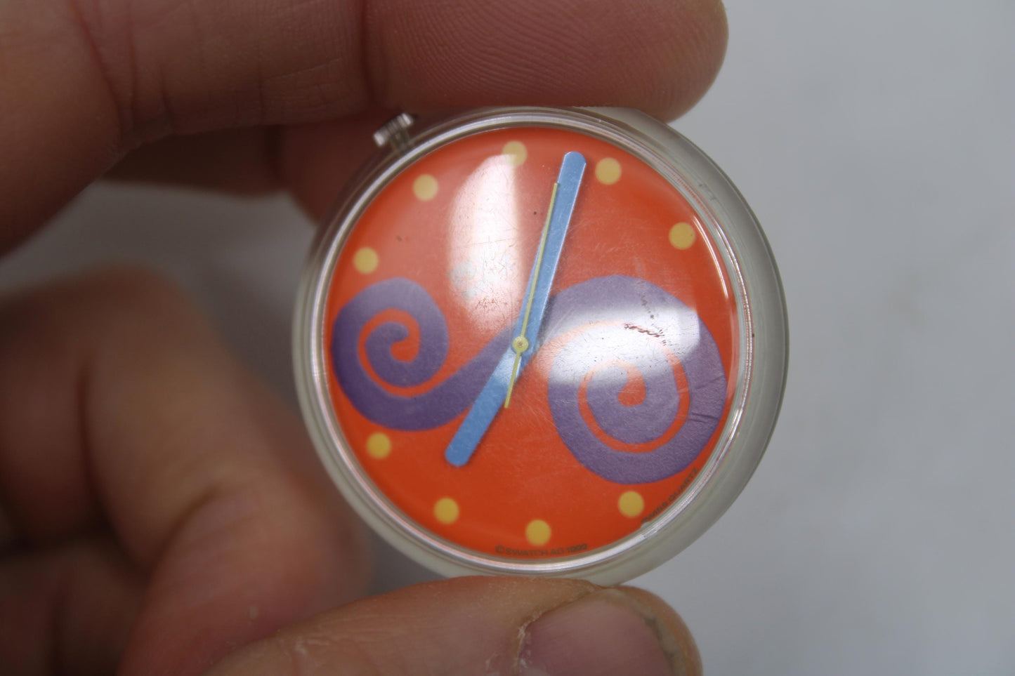 1993, Swatch, PopSwatch, 'Popocatepetl', PWK173, NO strap and NO popring, working fine, nice, used condition