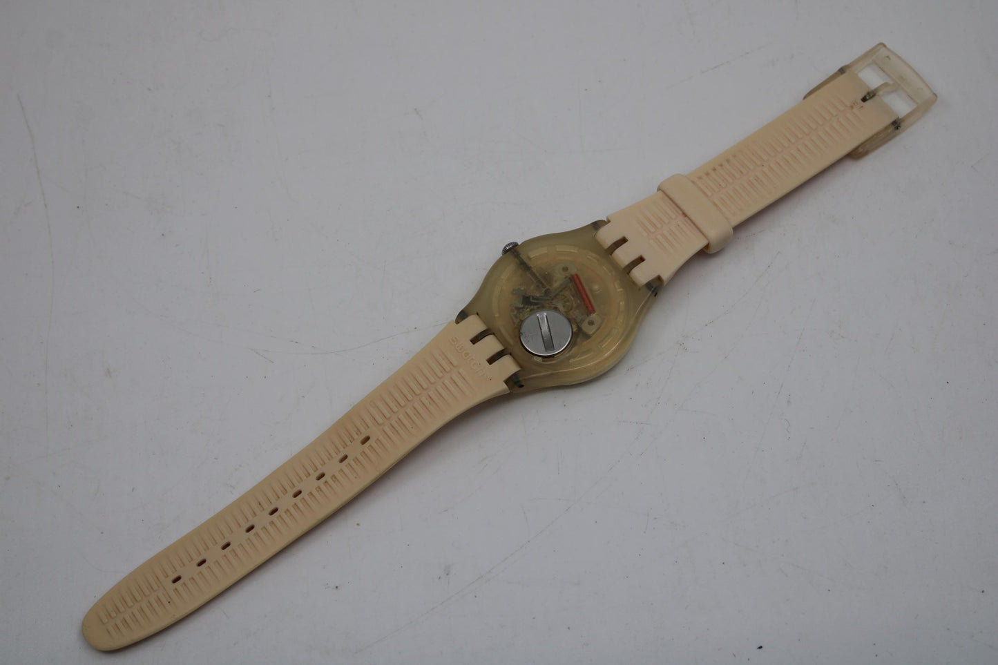 New Gents Swatch 'Rose Rebel' SUOT700, in used condition, working fine with the original strap