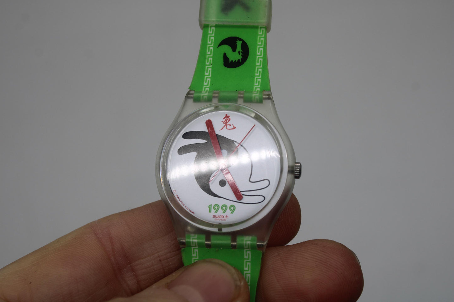 Vintage Gents Swatch 'Rabit & Rabat' GK292, in good, original condition, working fine, NEW original strap