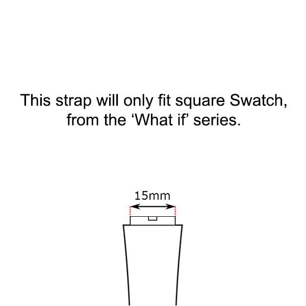 Black 'What if' strap, 15mm connection, only for square 33x33mm swatches