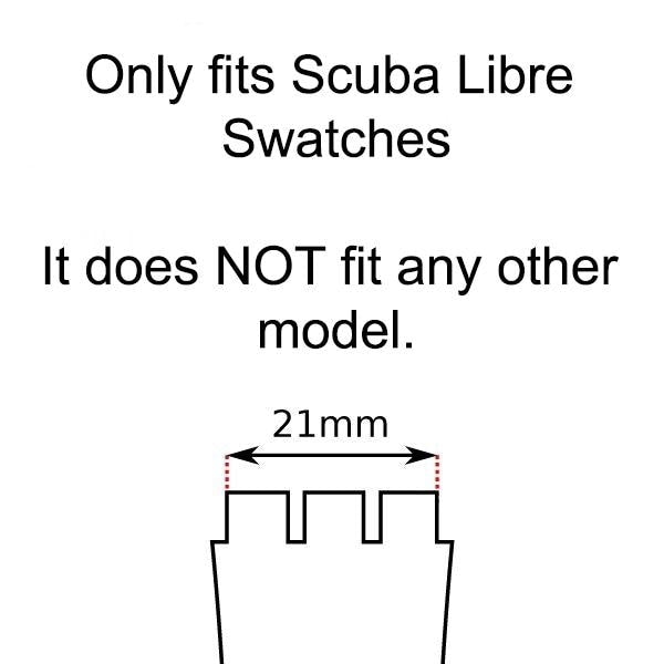 Reproduction strap for Scuba Libre Swatch, white