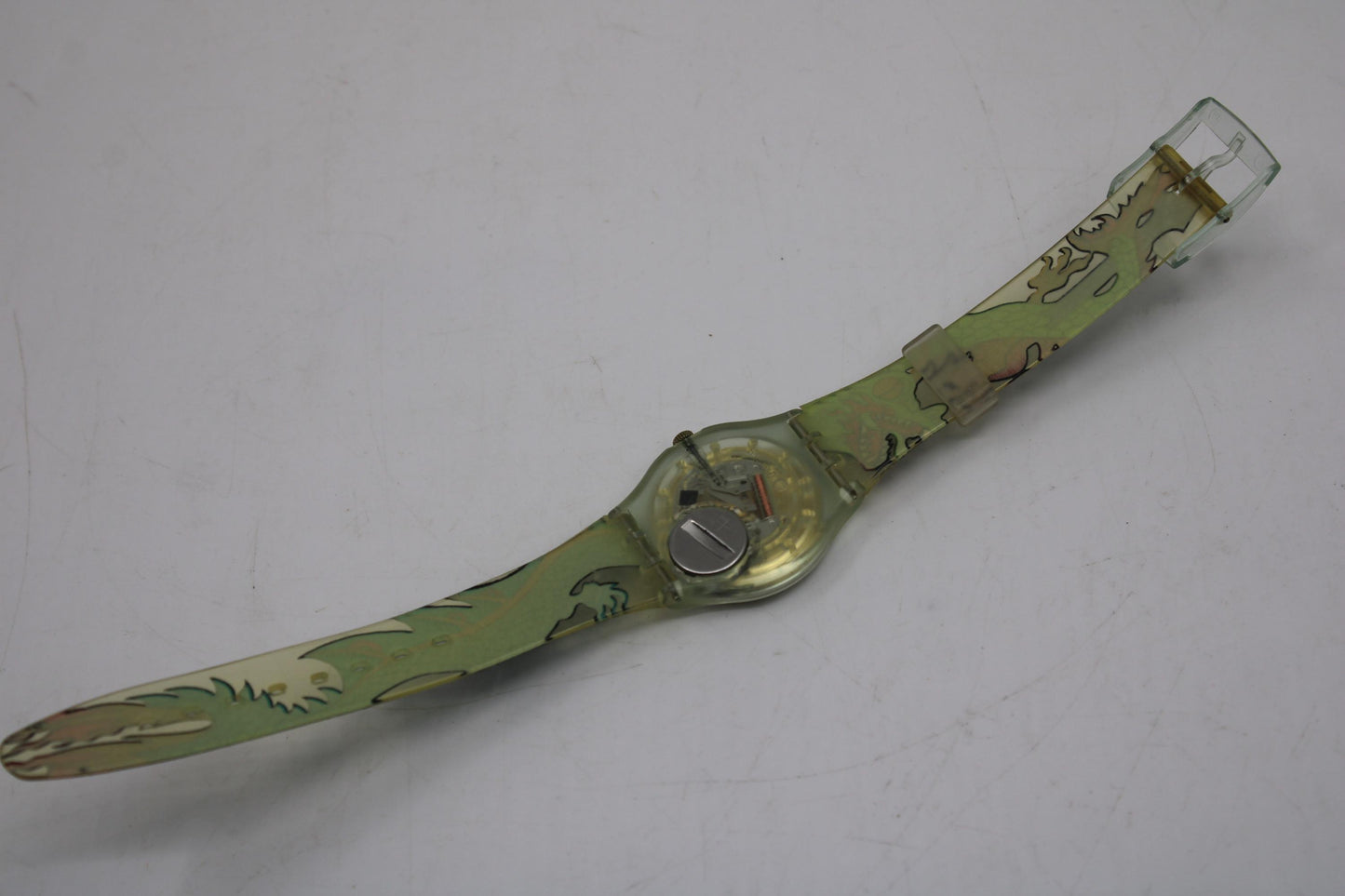 Gents Swatch, 'Green Dragon', GG135, in very nice, used condition, working, 1995