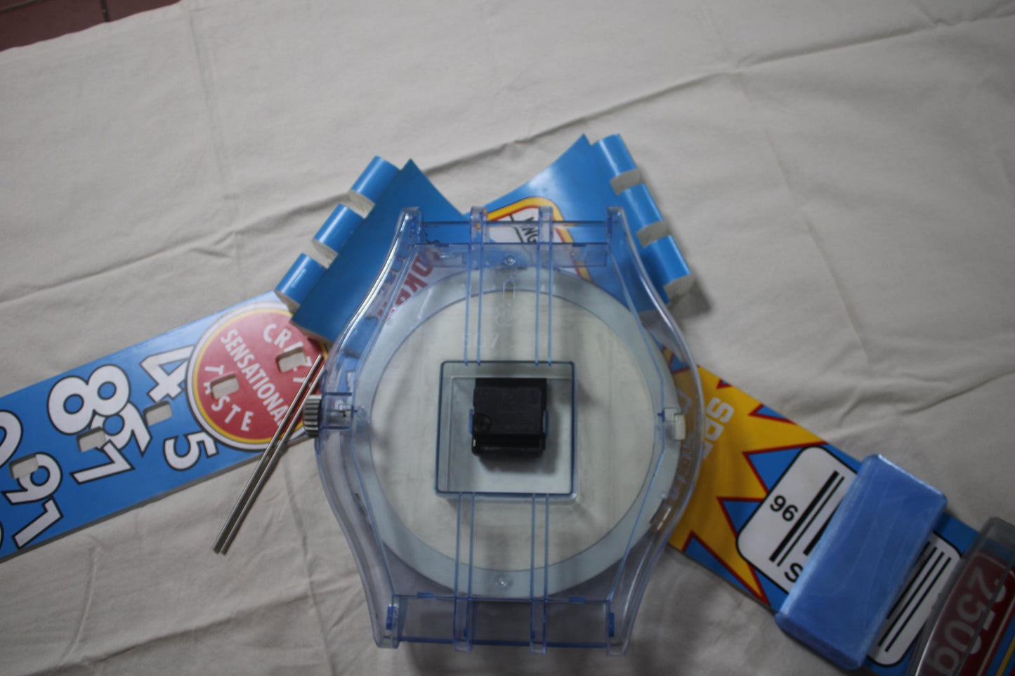 Maxi Swatch Wall Clock,'Good Morning', MGN156 unique, working 100%, complete, including strap!