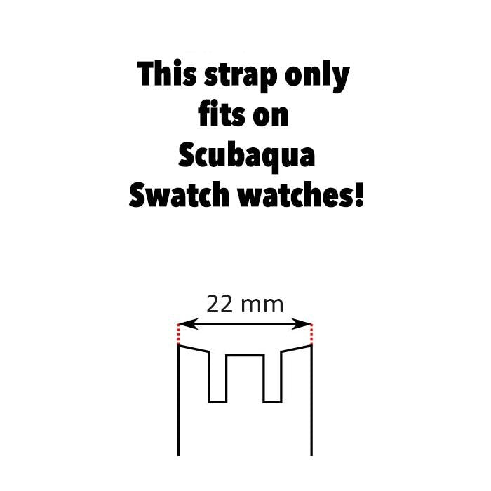 Swatch Strap for Scubaqua watch only, 22mm, new old stock, never worn