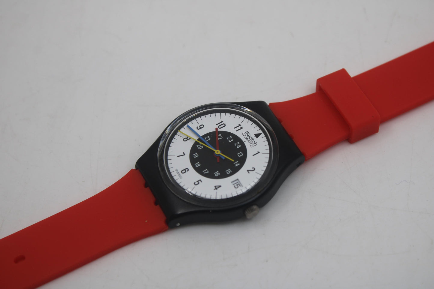 1984 Vintage Gents Swatch, Chrono Tech, GB403, Near Mint Condition, new strap