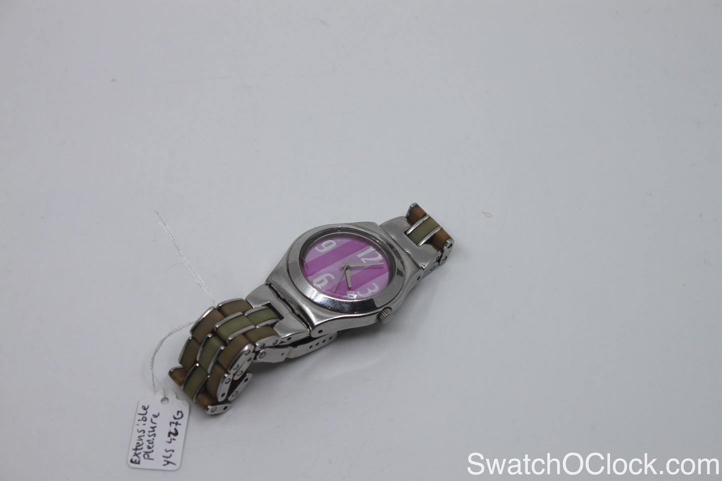 2005, Swatch Irony, 'Extensible Pleasure' , YLS427G , WITH box, With Extra Parts to Enlarge Strap, Working 100%