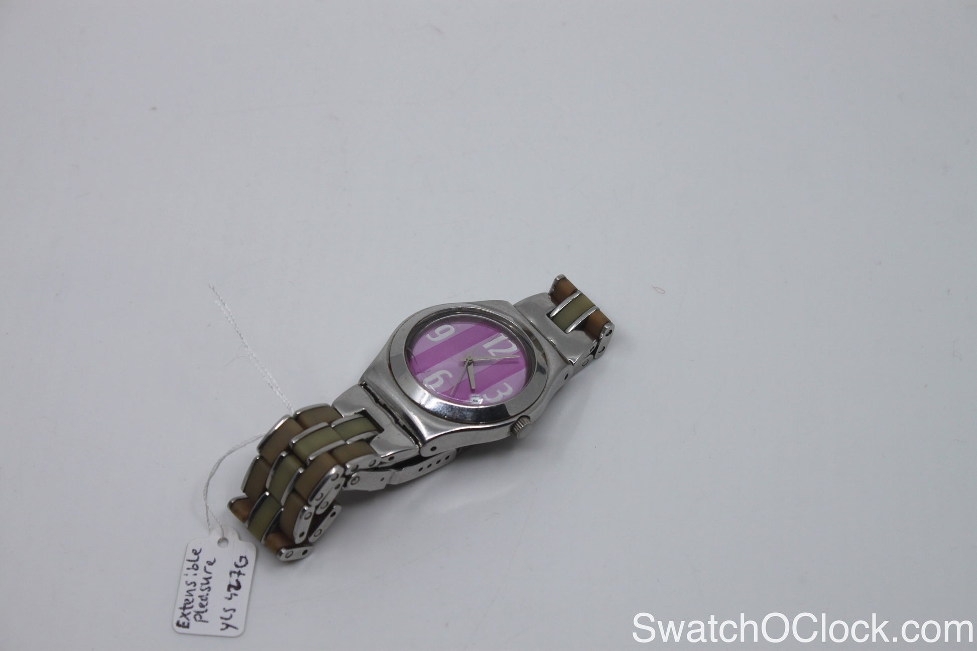 2005, Swatch Irony, 'Extensible Pleasure' , YLS427G , WITH box, With Extra Parts to Enlarge Strap, Working 100%