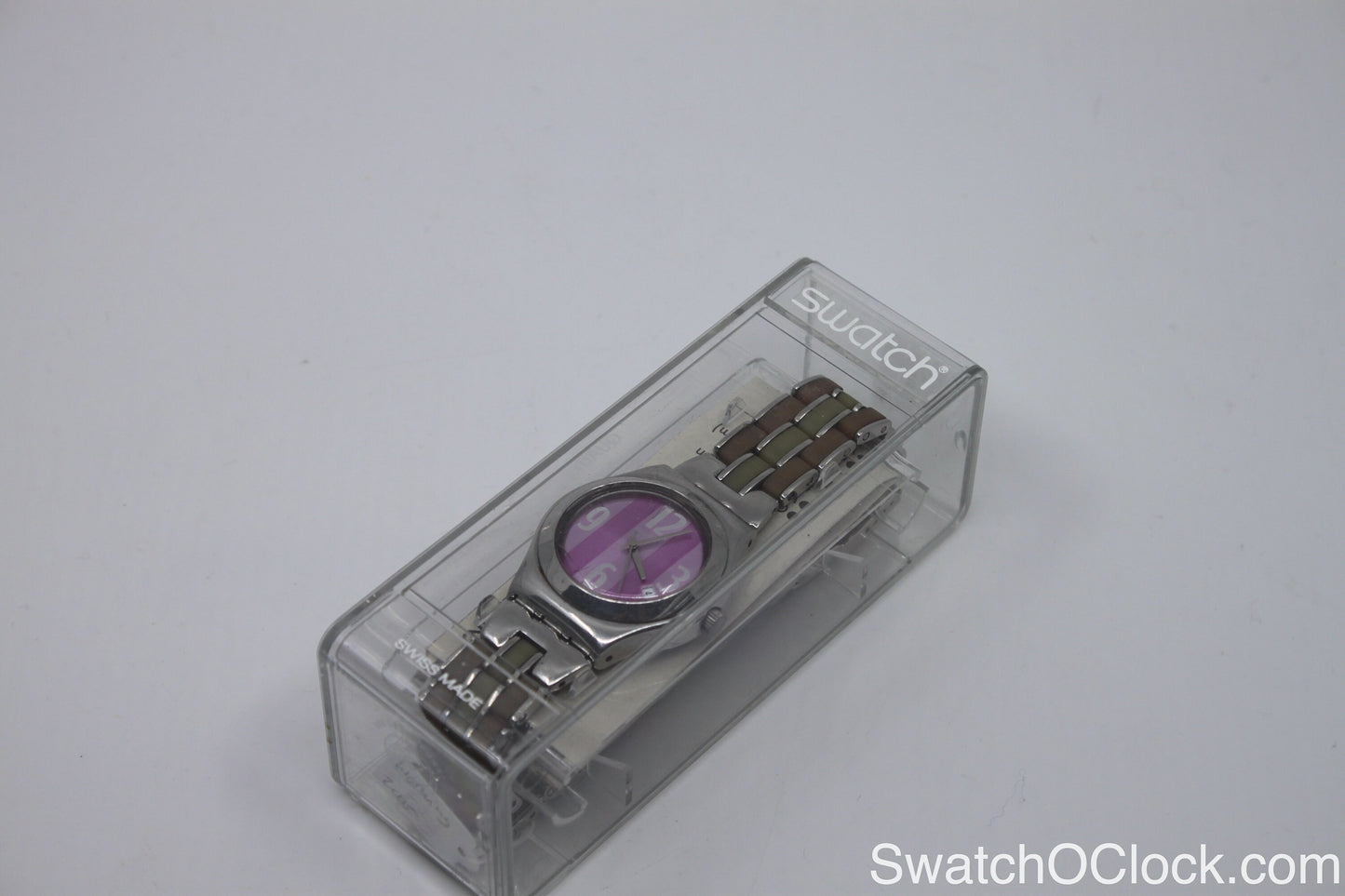 2005, Swatch Irony, 'Extensible Pleasure' , YLS427G , WITH box, With Extra Parts to Enlarge Strap, Working 100%