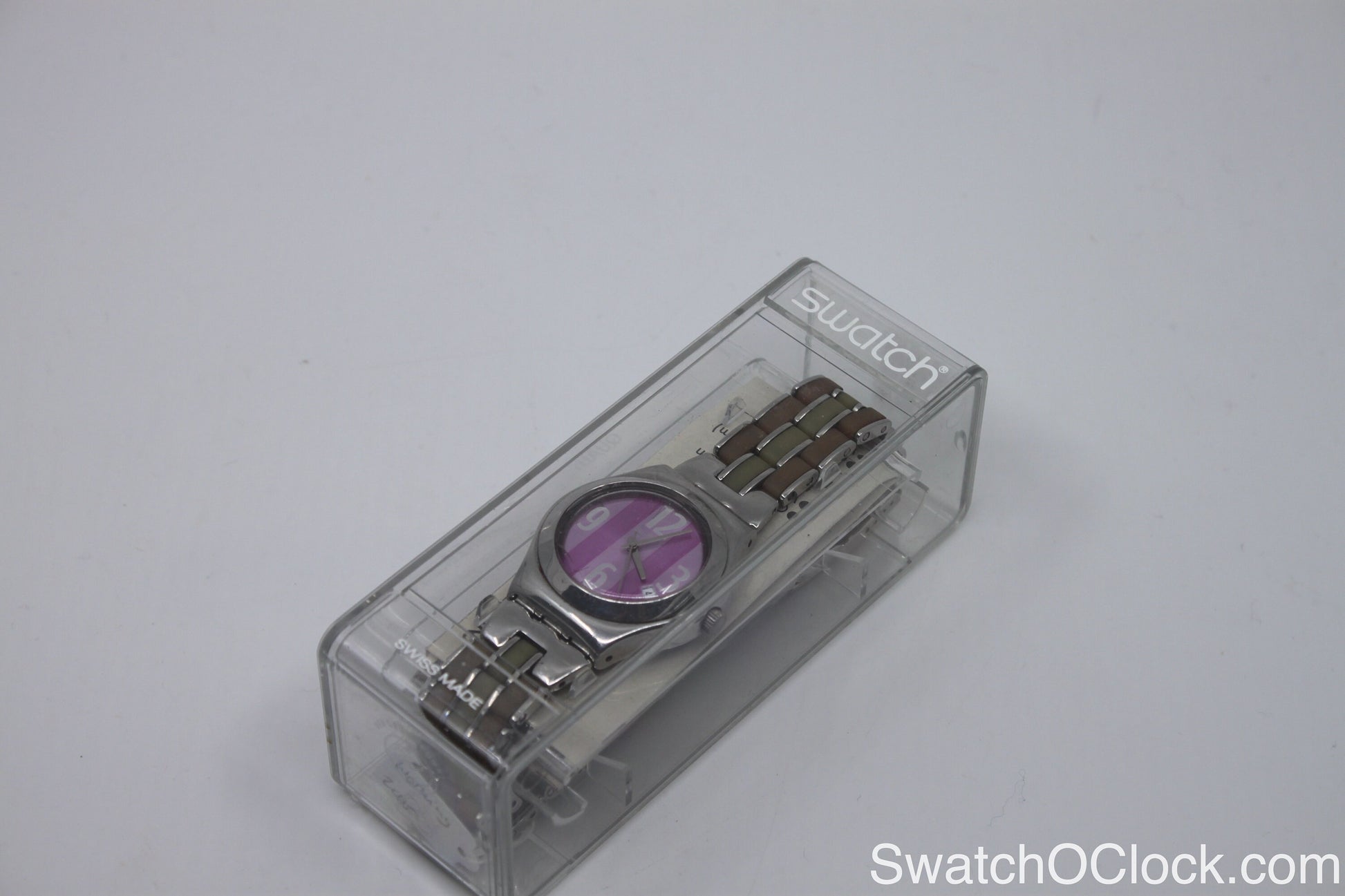 2005, Swatch Irony, 'Extensible Pleasure' , YLS427G , WITH box, With Extra Parts to Enlarge Strap, Working 100%