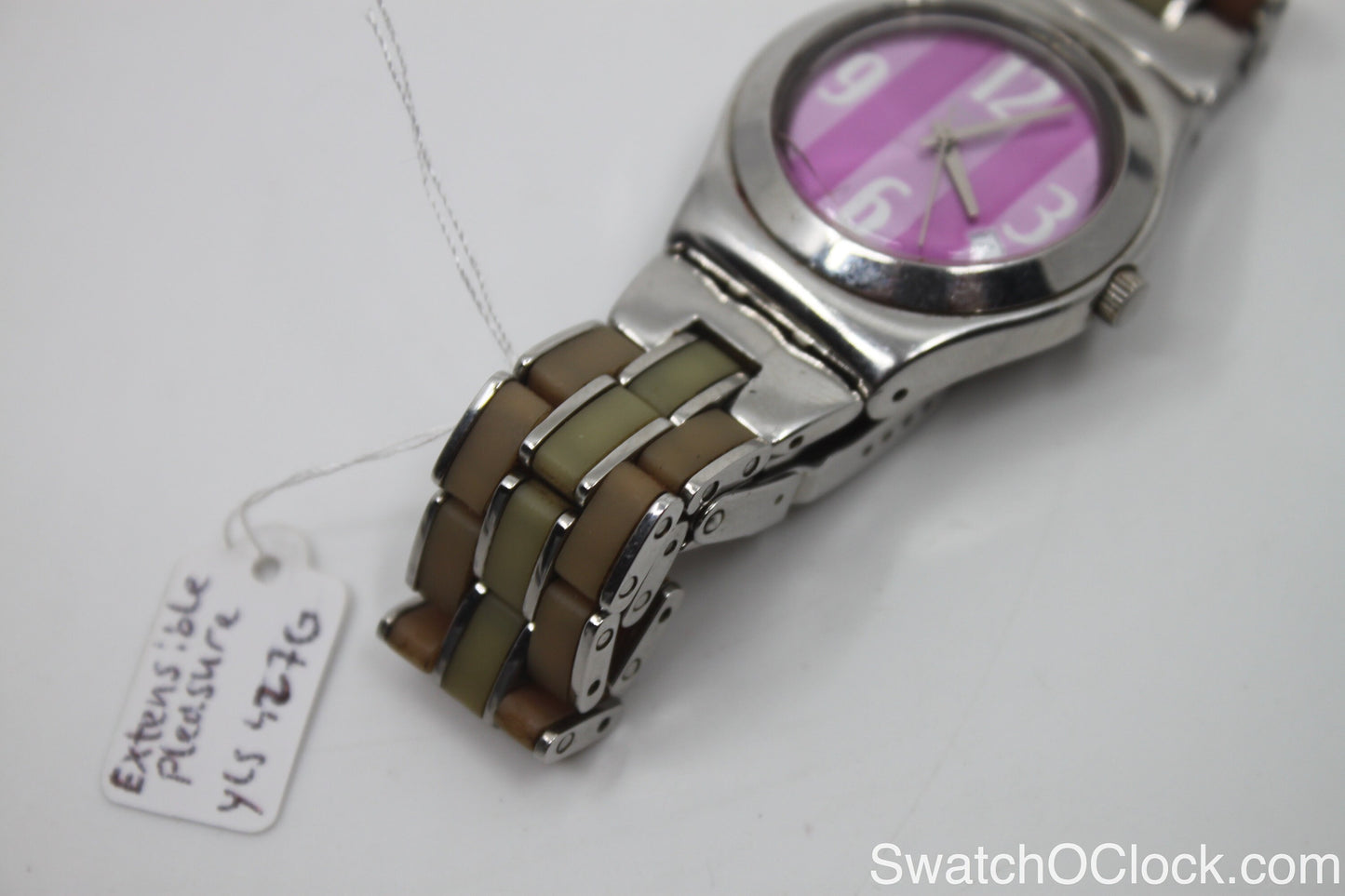 2005, Swatch Irony, 'Extensible Pleasure' , YLS427G , WITH box, With Extra Parts to Enlarge Strap, Working 100%
