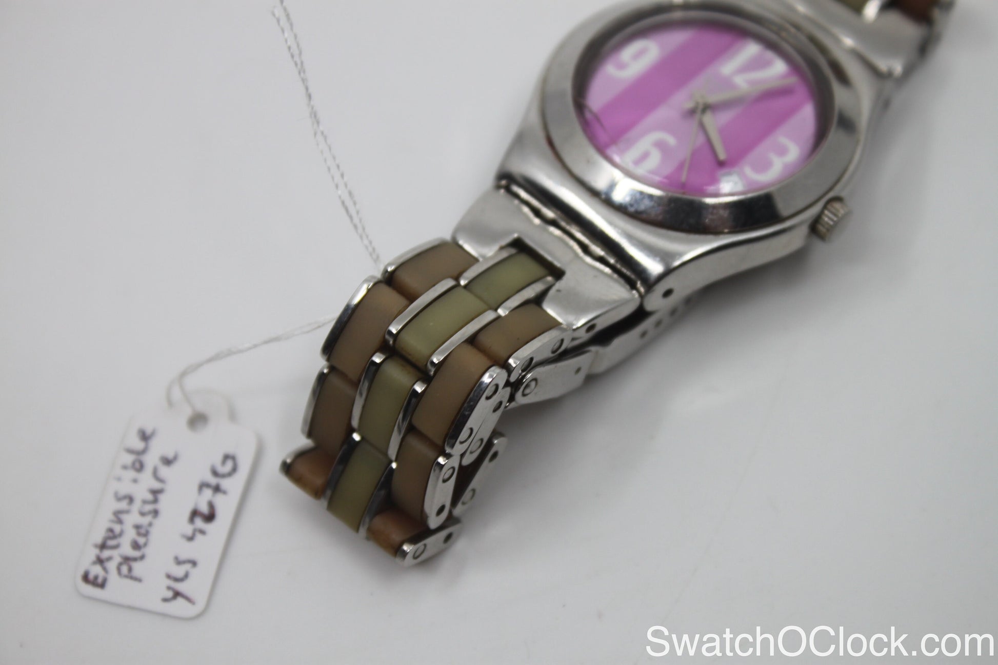 2005, Swatch Irony, 'Extensible Pleasure' , YLS427G , WITH box, With Extra Parts to Enlarge Strap, Working 100%