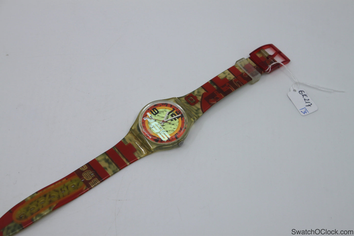 1996, Vintage Gents Swatch 'Ricecake', GK217, NO box, In Good Nearly Mint Condition, working 100%, Original strap