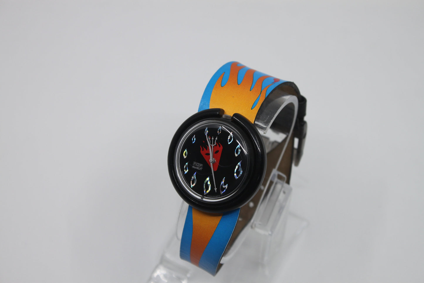 Vintage 1995 PMB103 Pop Swatch, 'Hot Stuff', Working 100%, Used Condition